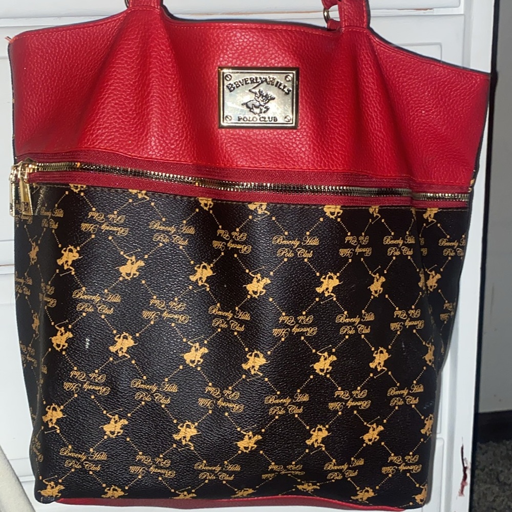 Polo Club Red and brown purse